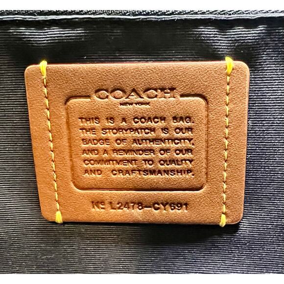 Coach City Denim Cherry Tote STYLE #CY691 - Picture 5 of 6